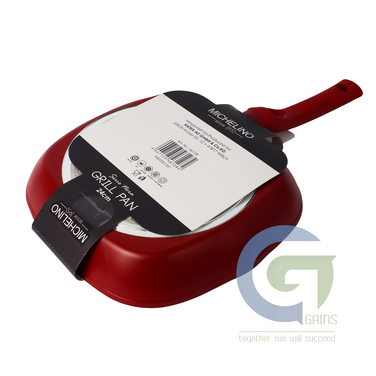 Chảo nướng 24cm Nora đỏ