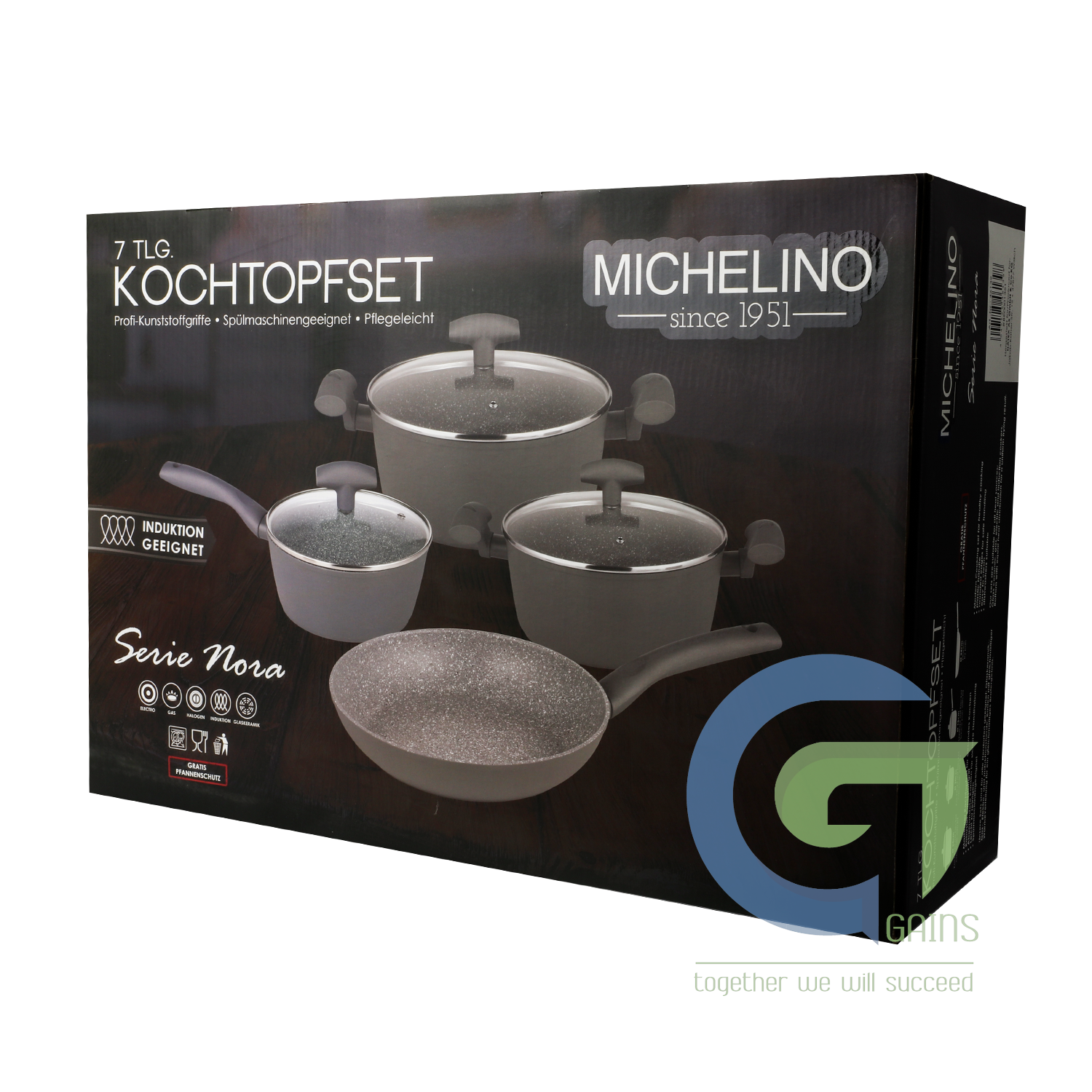 Bộ nồi Nora xám (7 Chi tiết)