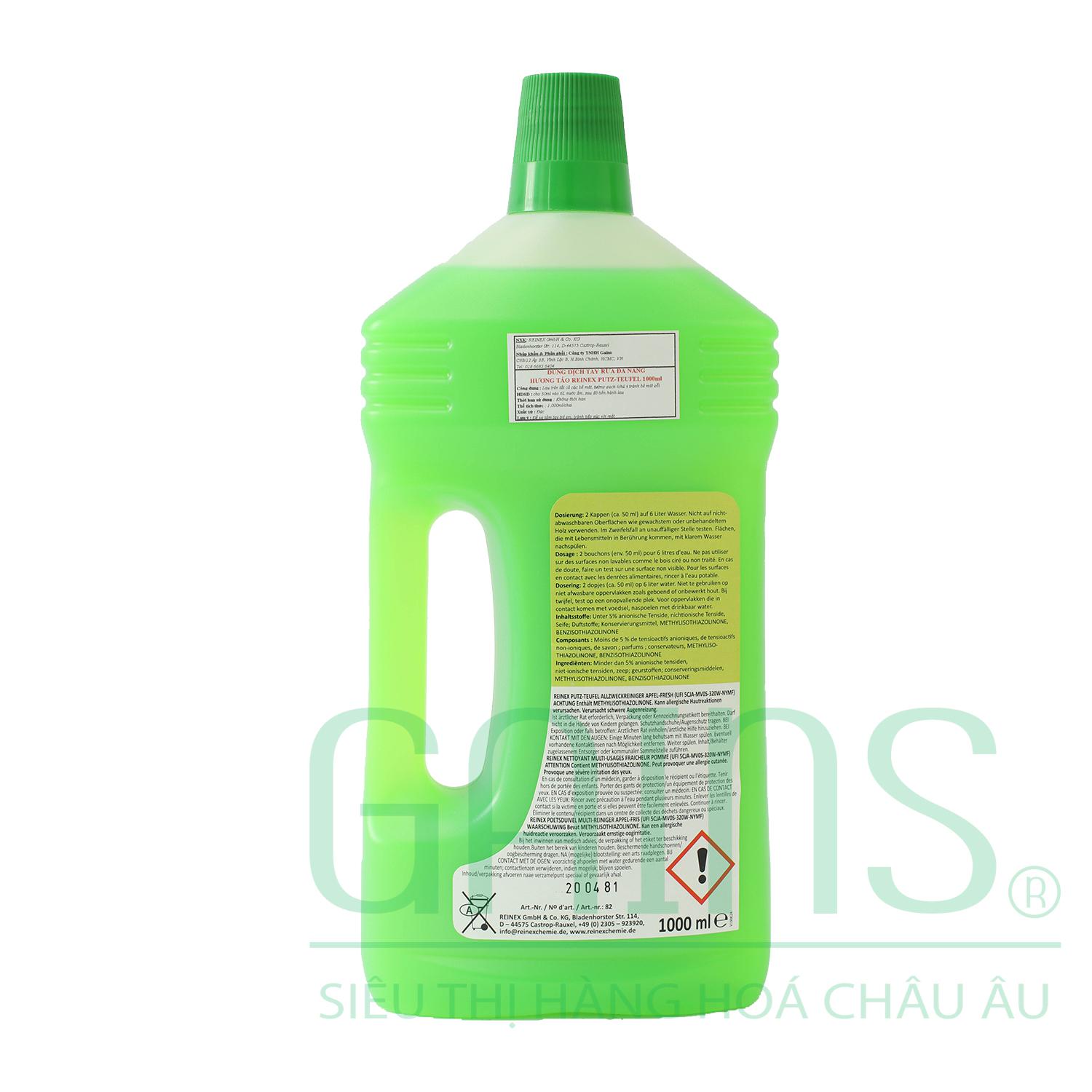 Nước tẩy rửa đa năng hương táo REINEX  Putz-Teufel 1000 ml