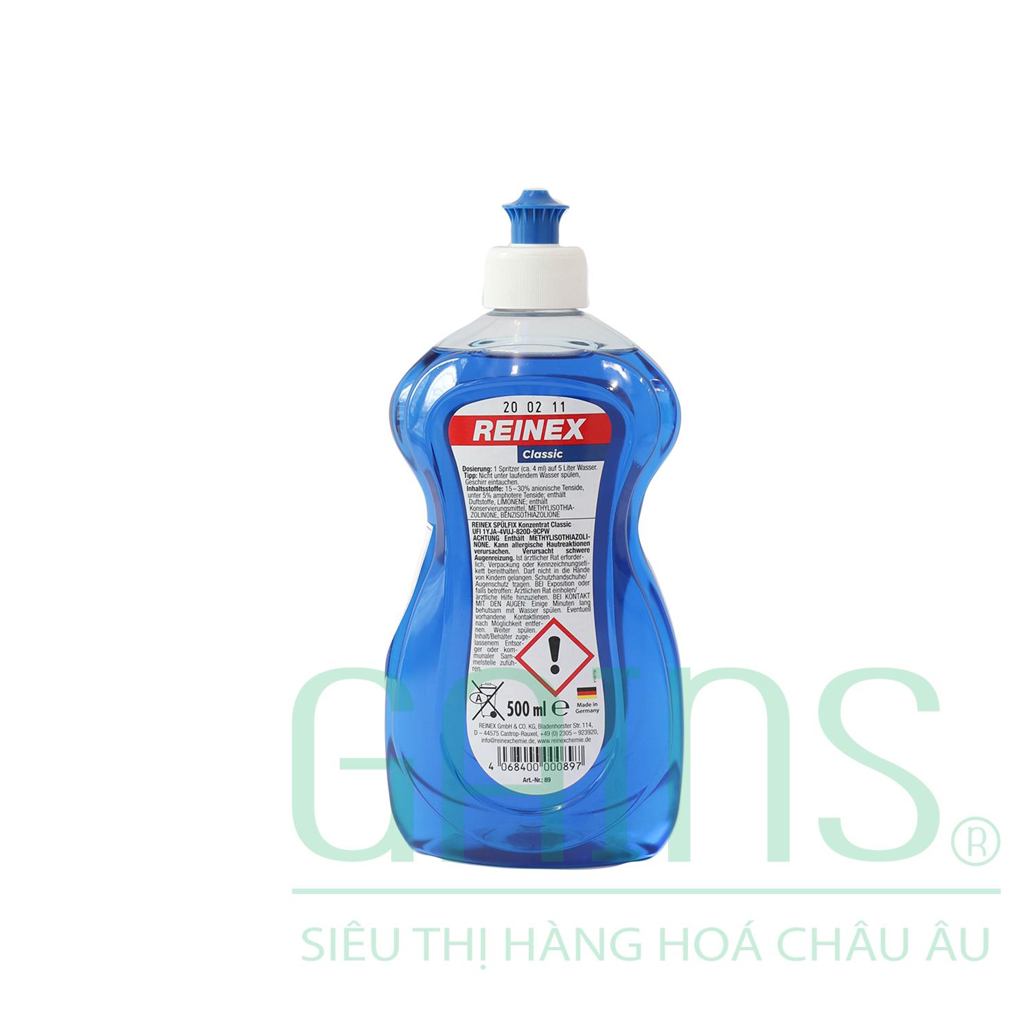 Nước rửa chén hương dịu nhẹ đậm đặc REINEX  500 ml