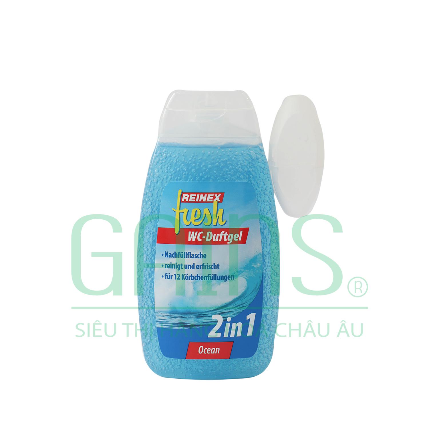 Gel tẩy bồn cầu REINEX 2 in 1 - 400ml Ocean