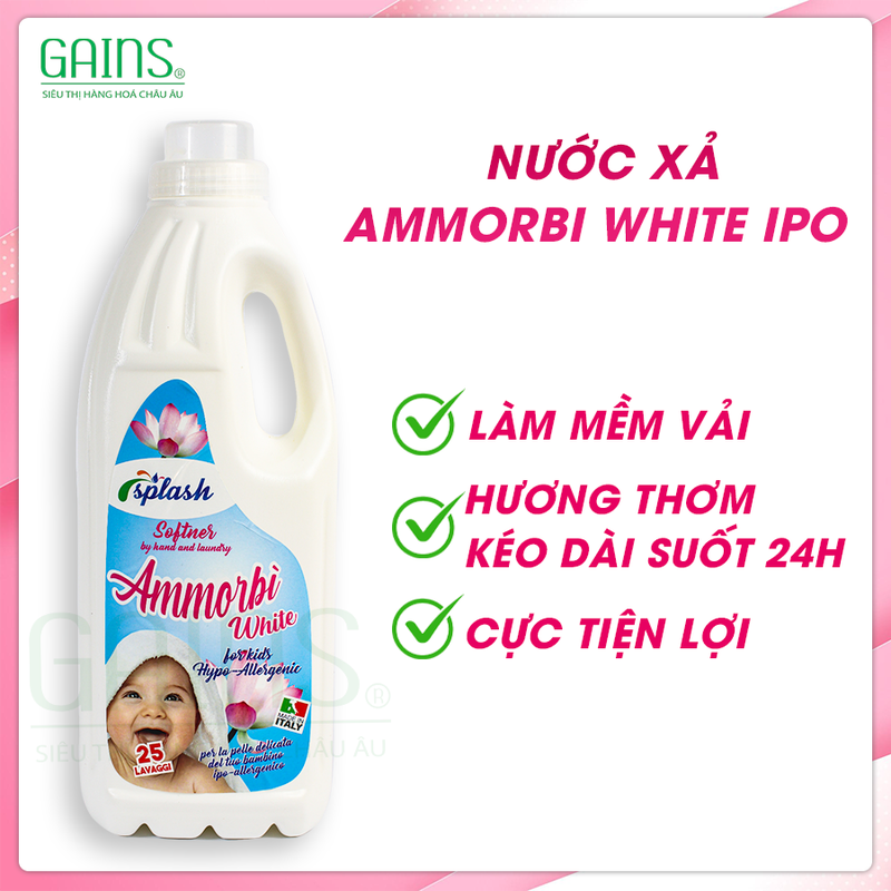 Nước xả vải Ammorbi White IPO