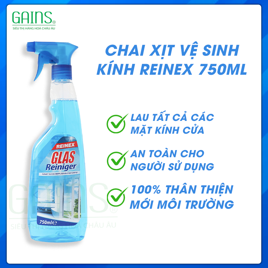 Chai xịt vệ sinh kính REINEX 750 ml