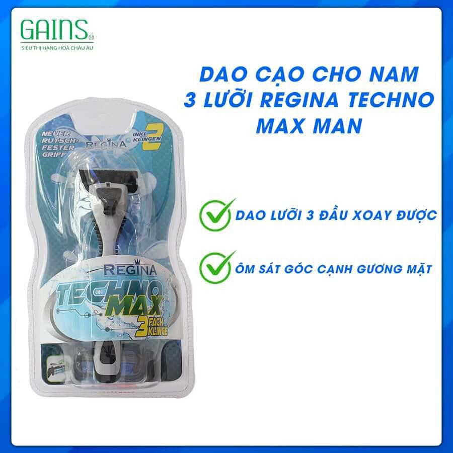 [GIẢM SHOCK 35%] Dao cạo cho nam 3 lưỡi REGINA Techno Max Man  