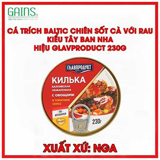 Cá trích baltic chiên sốt cà với rau kiểu Tây Ban Nha hiệu Glavproduct 230g