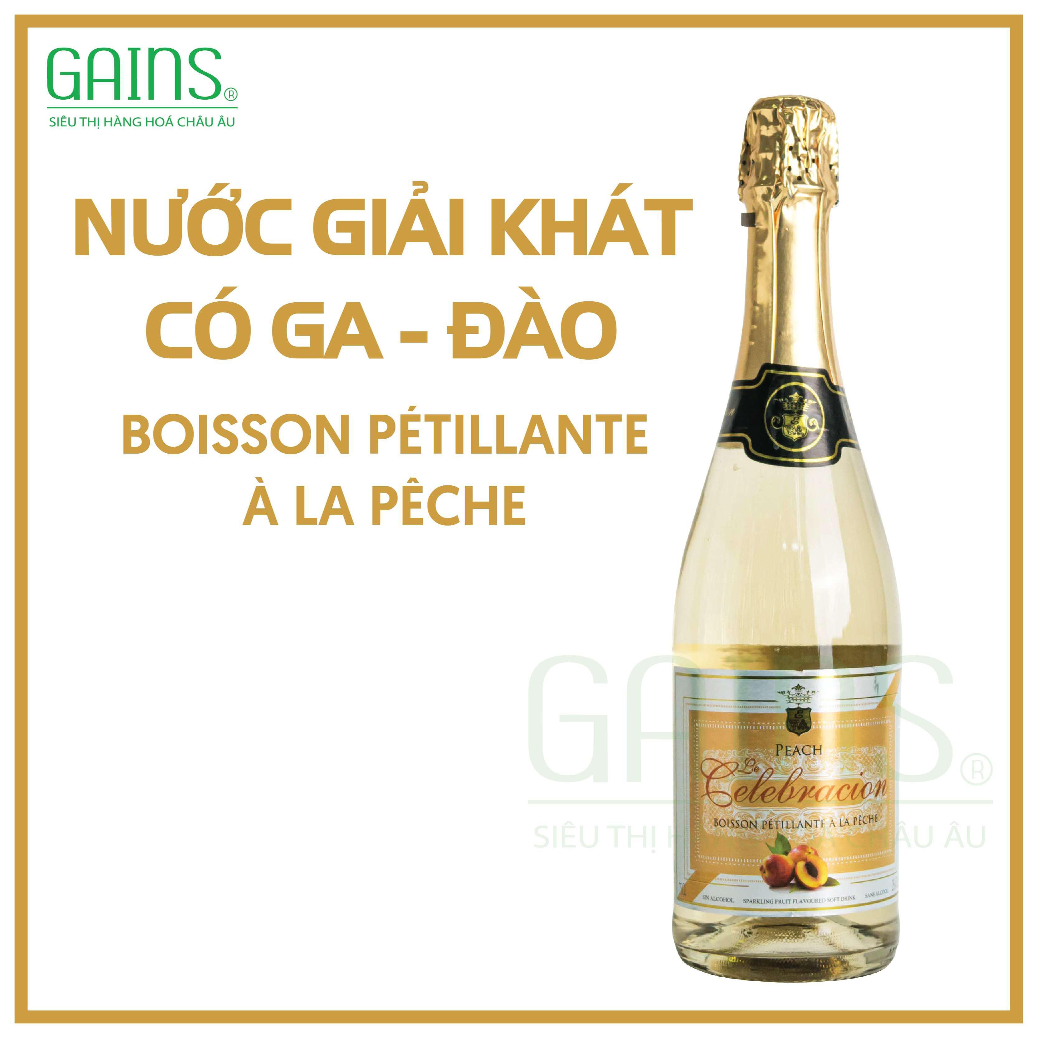 NƯỚC GIẢI KHÁT CÓ GA - ĐÀO BOISSON PÉTILLANTE À LA PÊCHE
