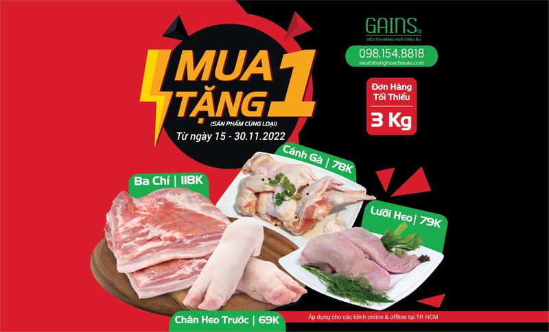 MUA 1 TẶNG 1 - GAINS SALE KHÁCH VUI