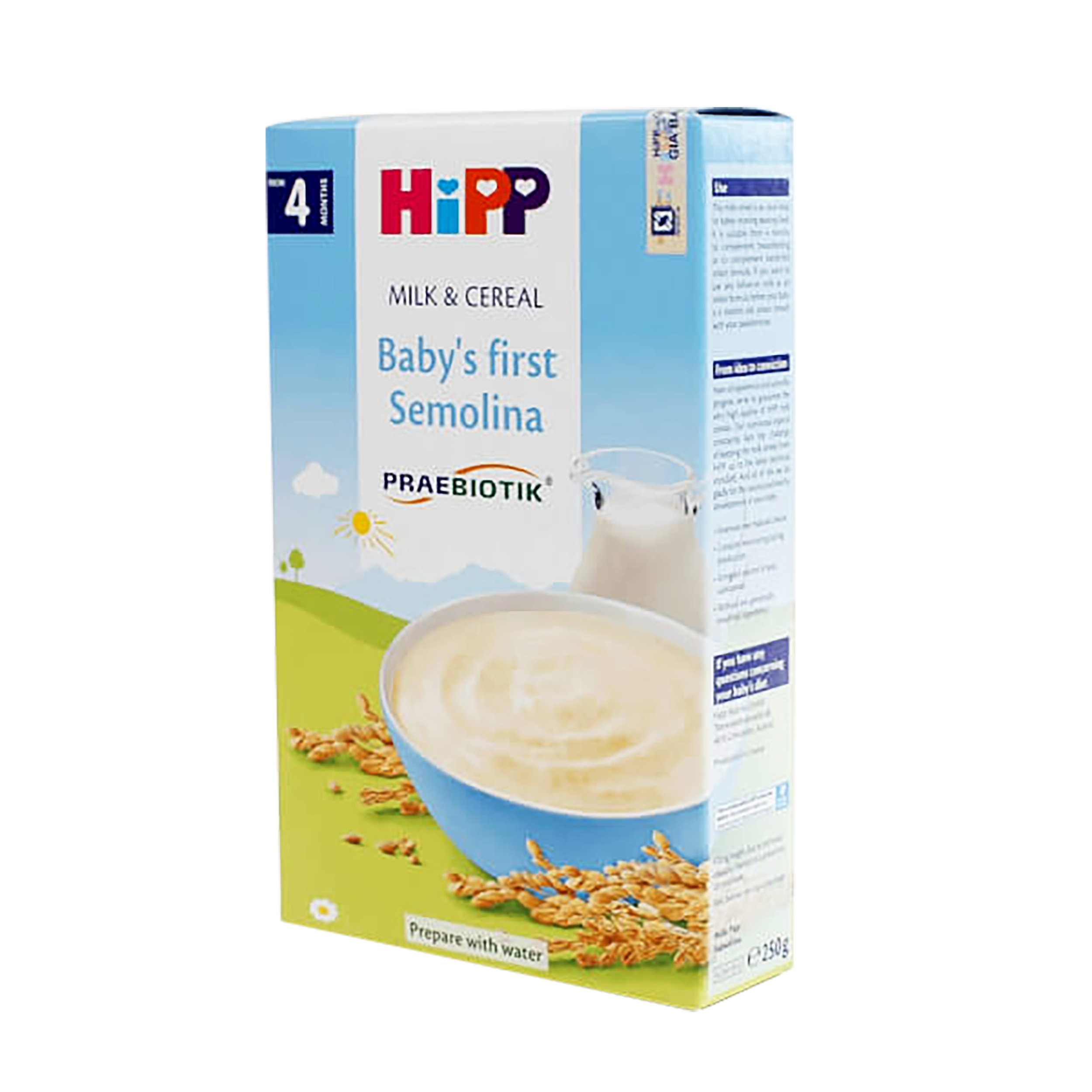 Bột sữa DD HiPP bổ sung Praebiotik - Bột ăn dặm khởi đầu Semolina 250g