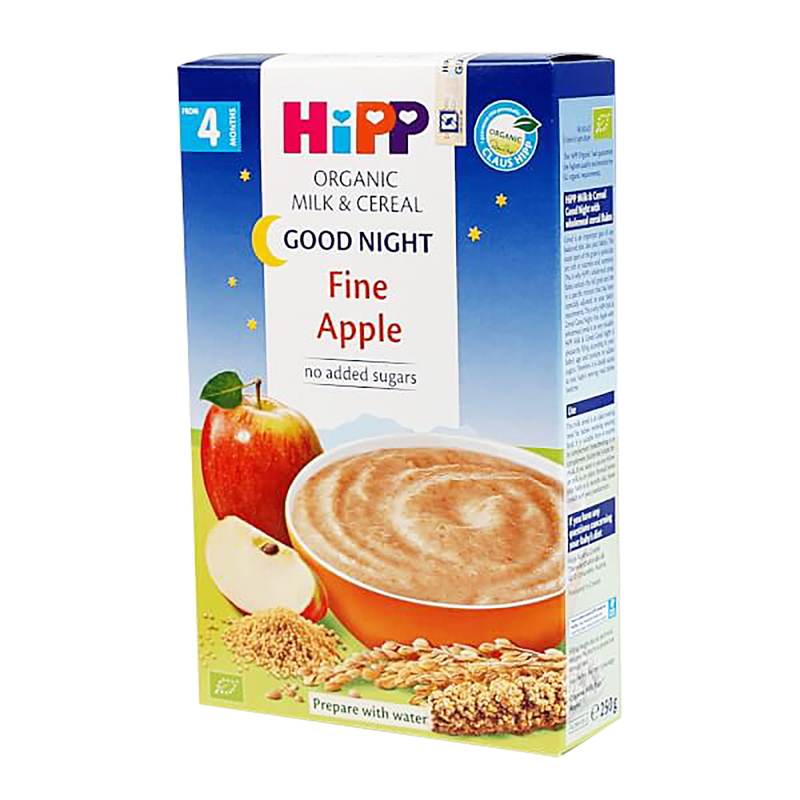 Bột sữa DD Chúc ngủ ngon HiPP Organic - Bột ăn dặm Táo tây 250g