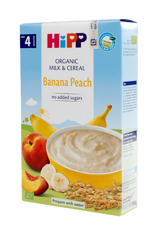 Bột sữa DD hoa quả HiPP Organic - Chuối, đào 250g