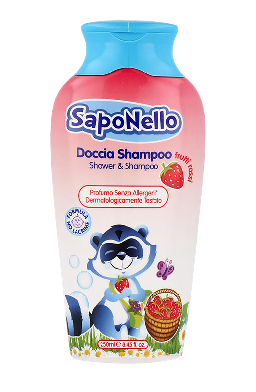 Sữa tắm gội toàn thân cho bé dưỡng ẩm Saponello Red Fruits 250ml