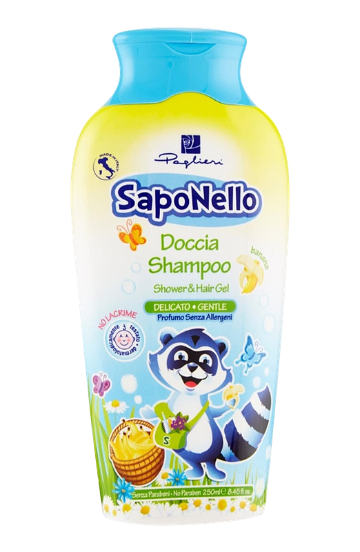 Sữa tắm gội toàn thân da nhạy cảm Saponello Banana 250ml