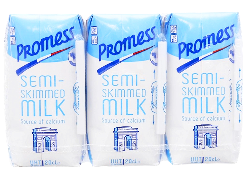 Sữa tươi Pháp Promess ít béo 3 hộp x 200ml 