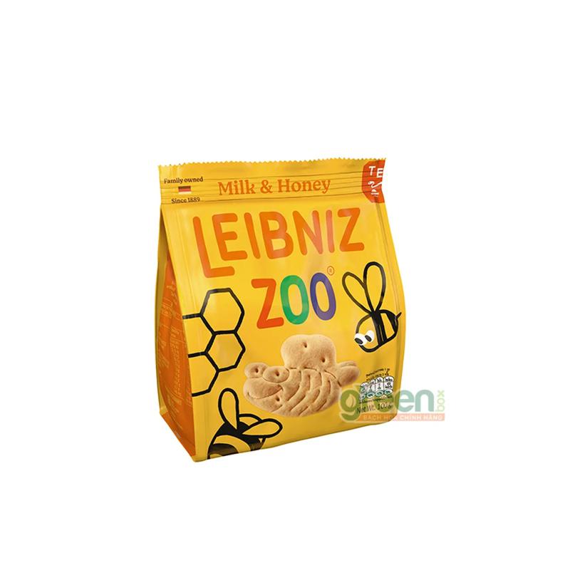 Bánh quy sữa và mật ong hình gấu và ong Leibniz Zoo 100g