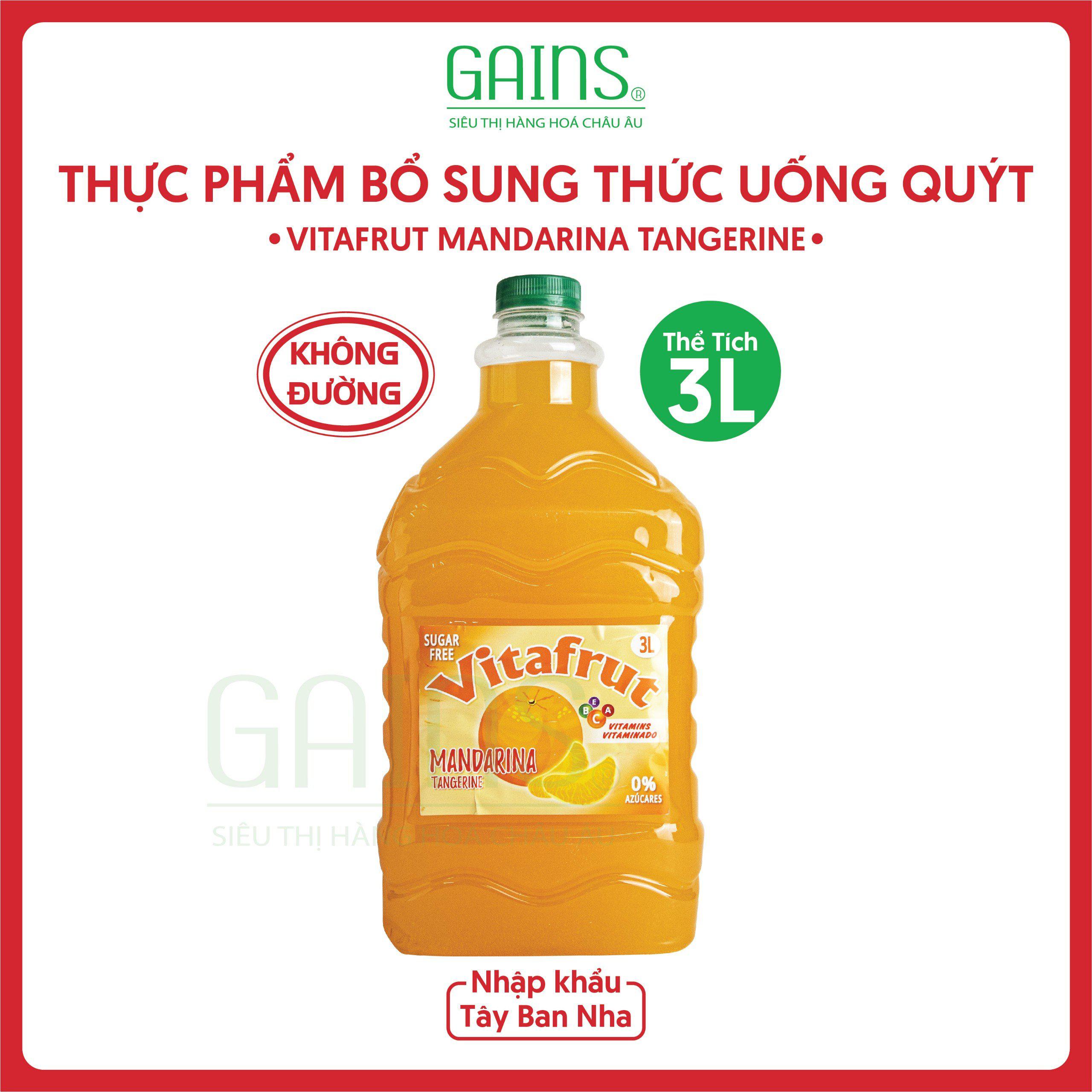 THỰC PHẨM BỔ SUNG THỨC UỐNG QUÝT - KHÔNG ĐƯỜNG VITAFRUT MANDARINA TANGERINE  SUGAR FREE