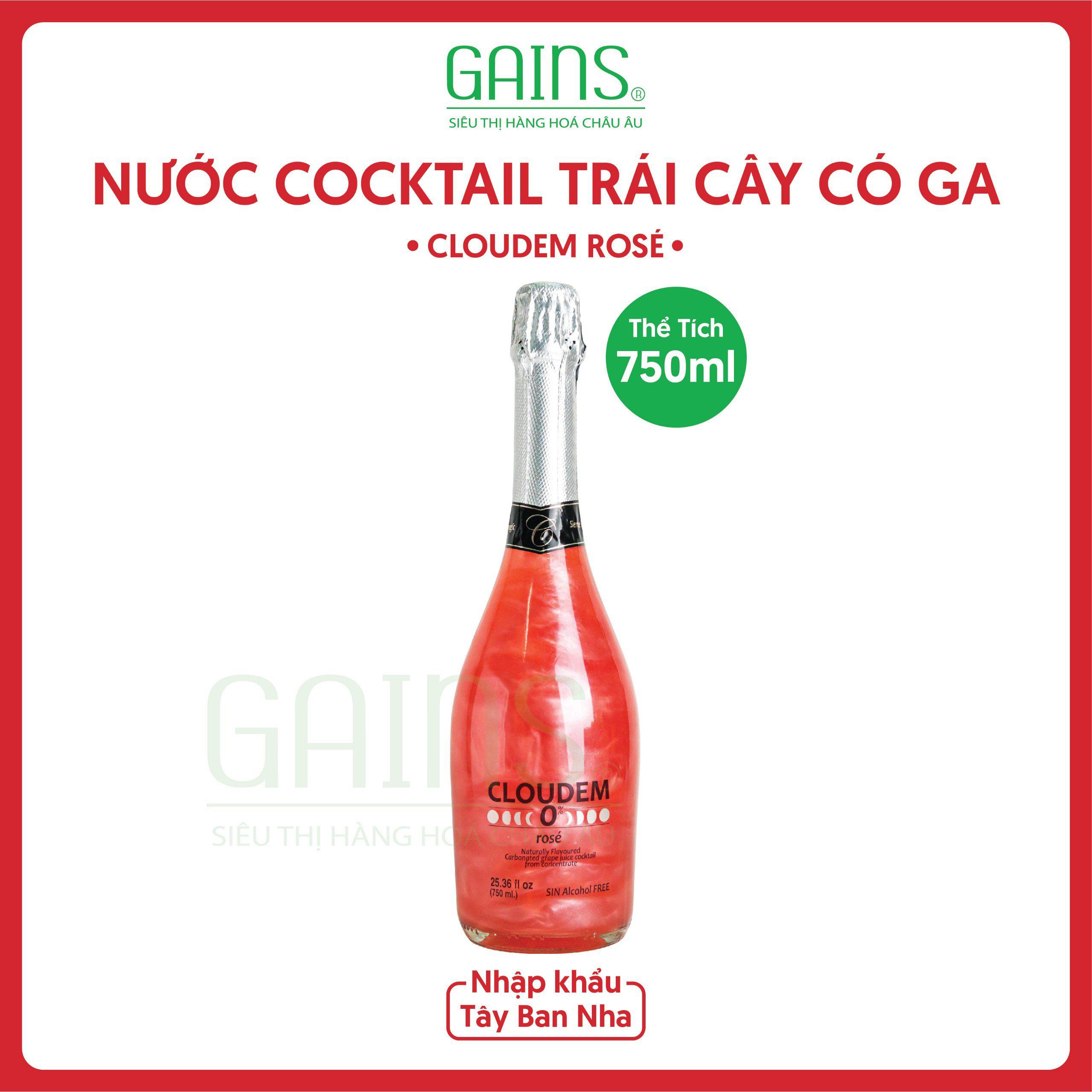 CLOUDEM ROSÉ - NƯỚC COCKTAIL TRÁI CÂY CÓ GAS