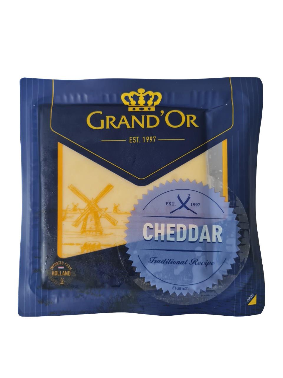 Phô Mai Cheddar Trắng Grand'or - 200g 