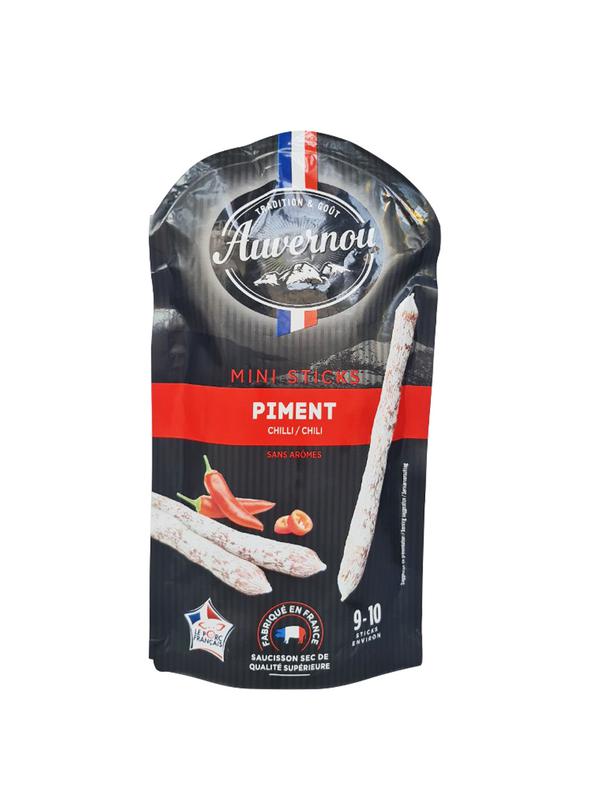 Xúc Xích Khô Mini Sticks Auvernou - Piment Chilli 100g