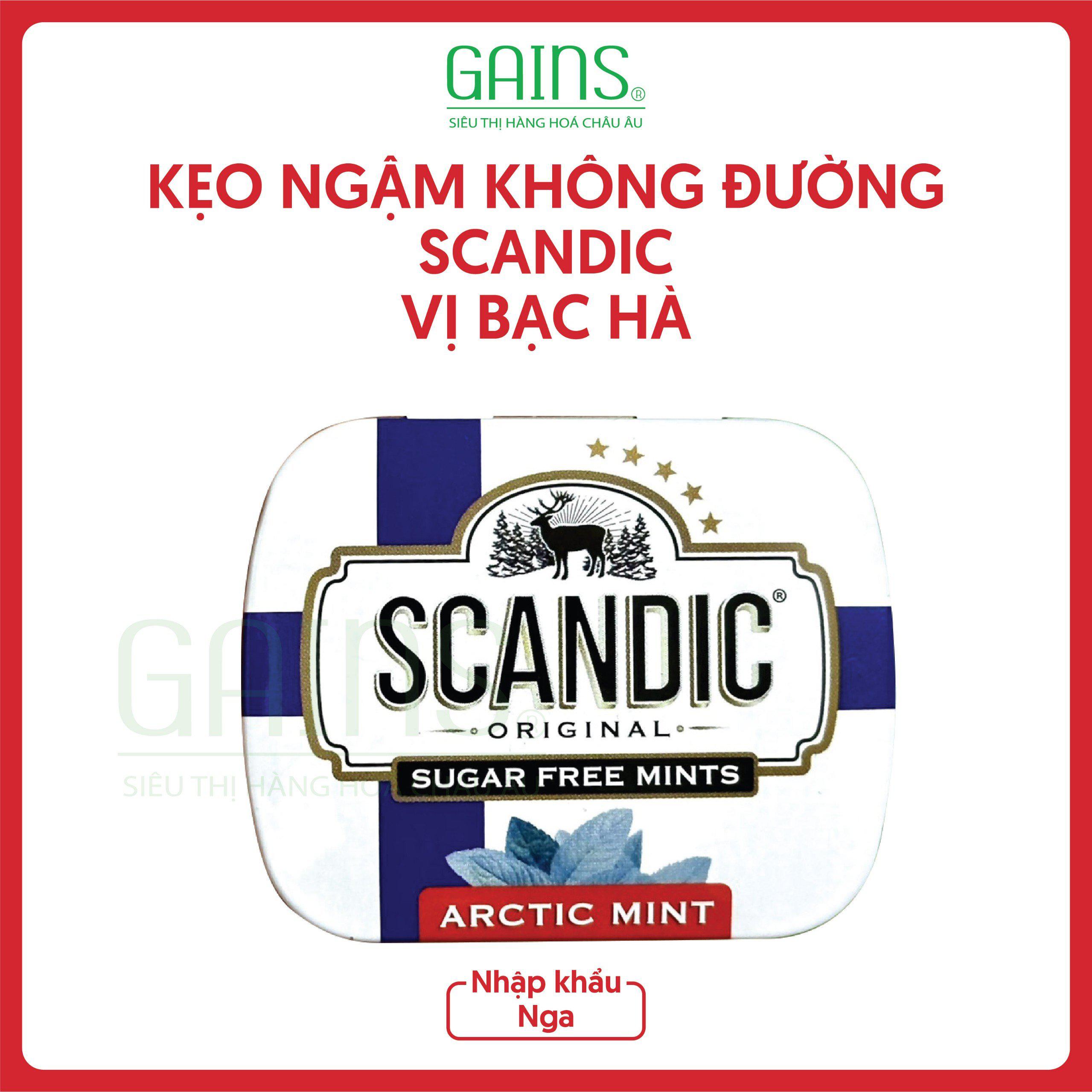 Kẹo Ngậm Không Đường SCANDIC - Vị Bạc Hà