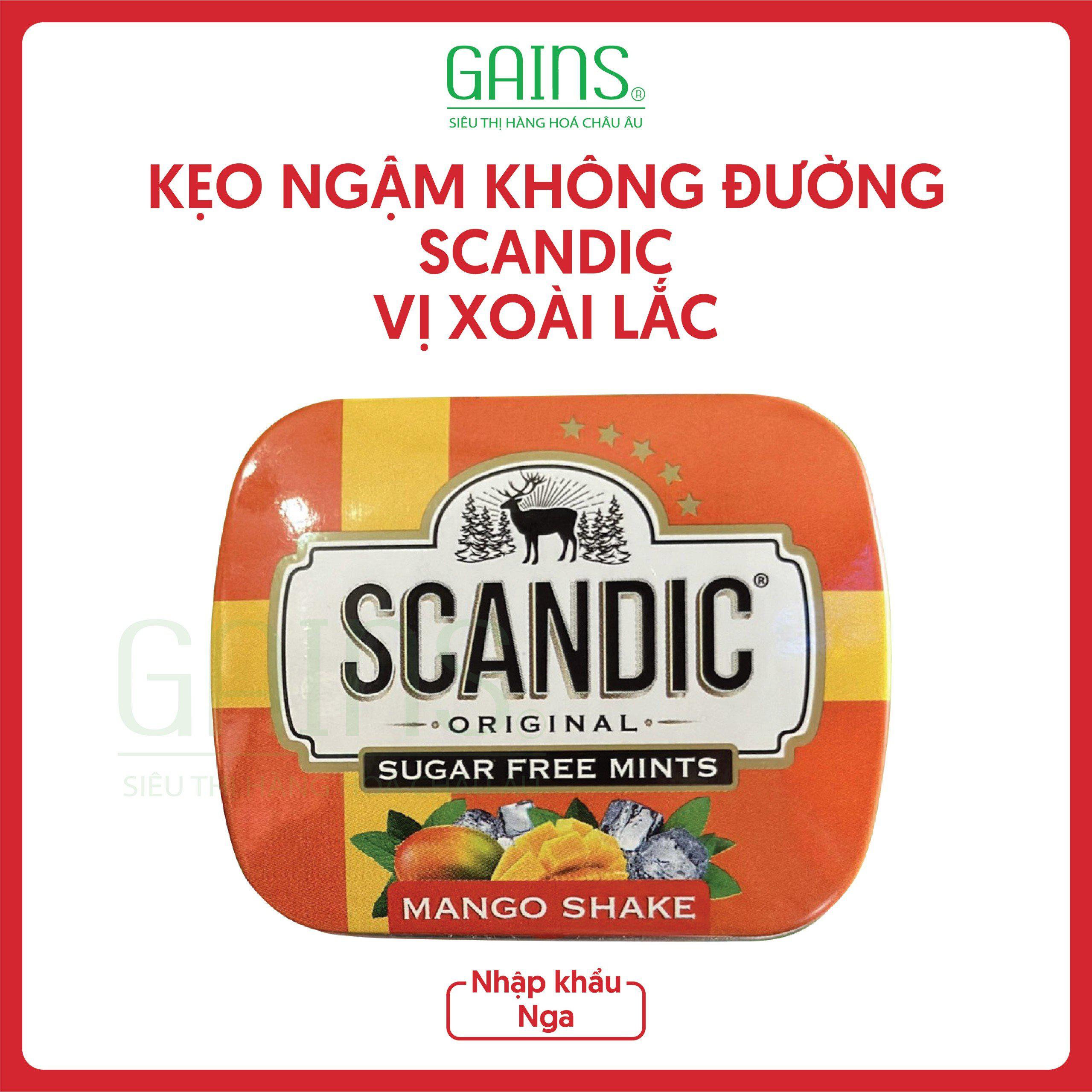Kẹo Ngậm Không Đường SCANDIC - Vị Xoài Lắc