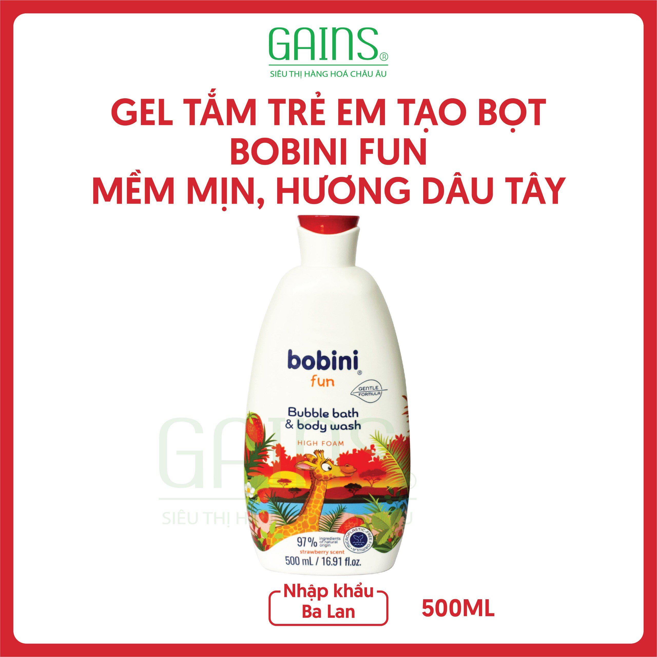 Gel Tắm Trẻ Em BOBINI Fun Hương Dâu Tây - 500ml 