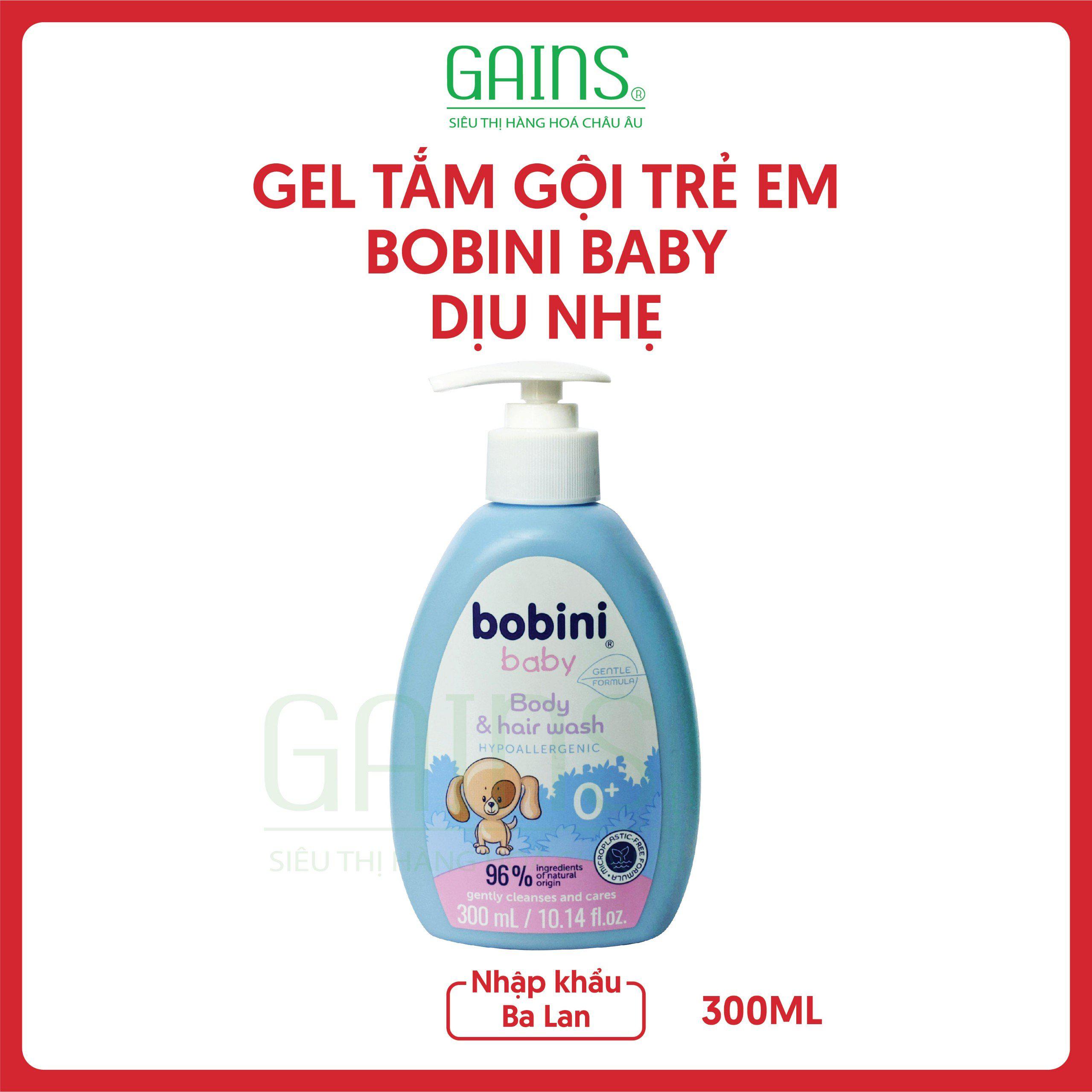 Gel Tắm Gội Trẻ Em BOBINI Baby Dịu Nhẹ - 300ml