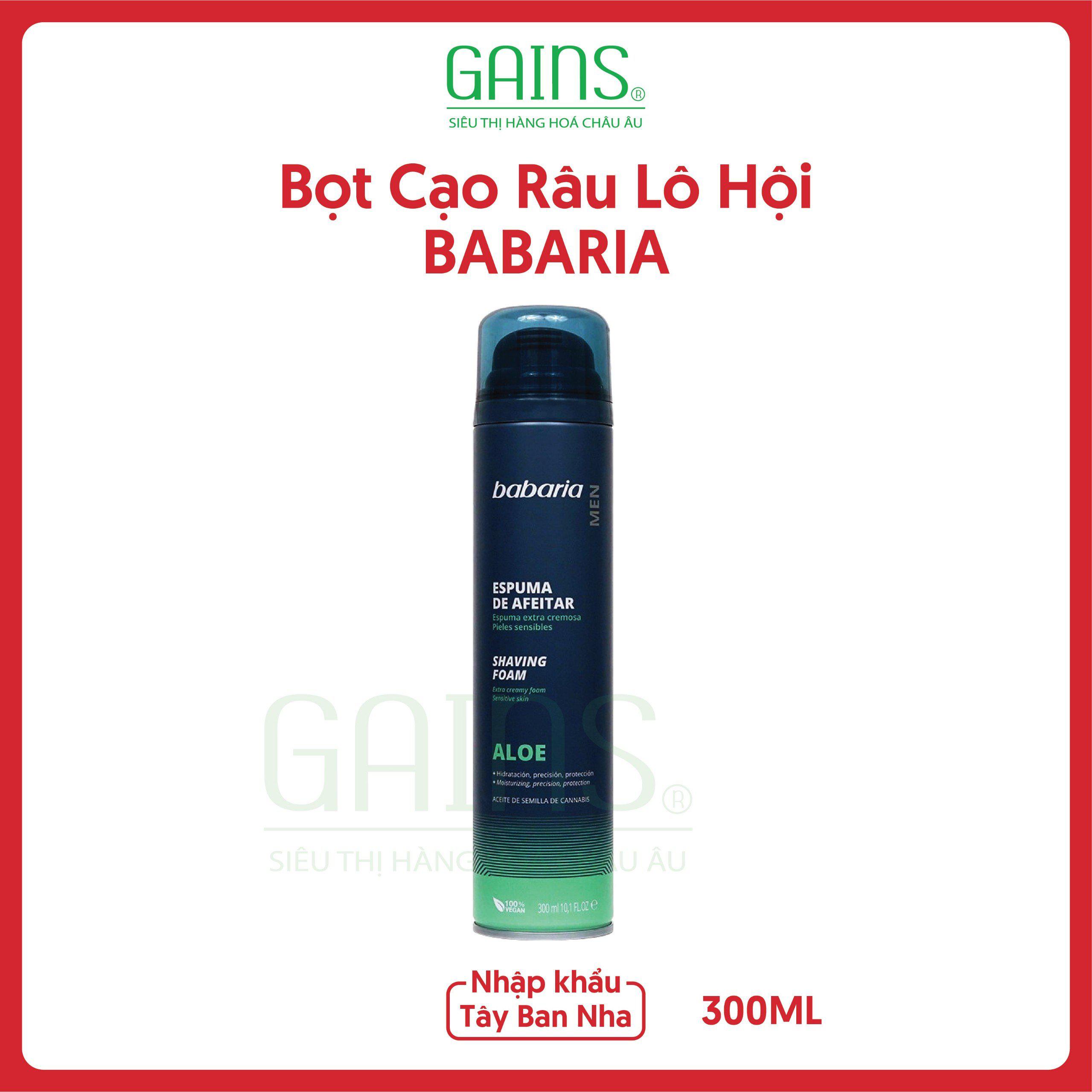Bọt Cạo Râu Lô Hội BABARIA - 300ml