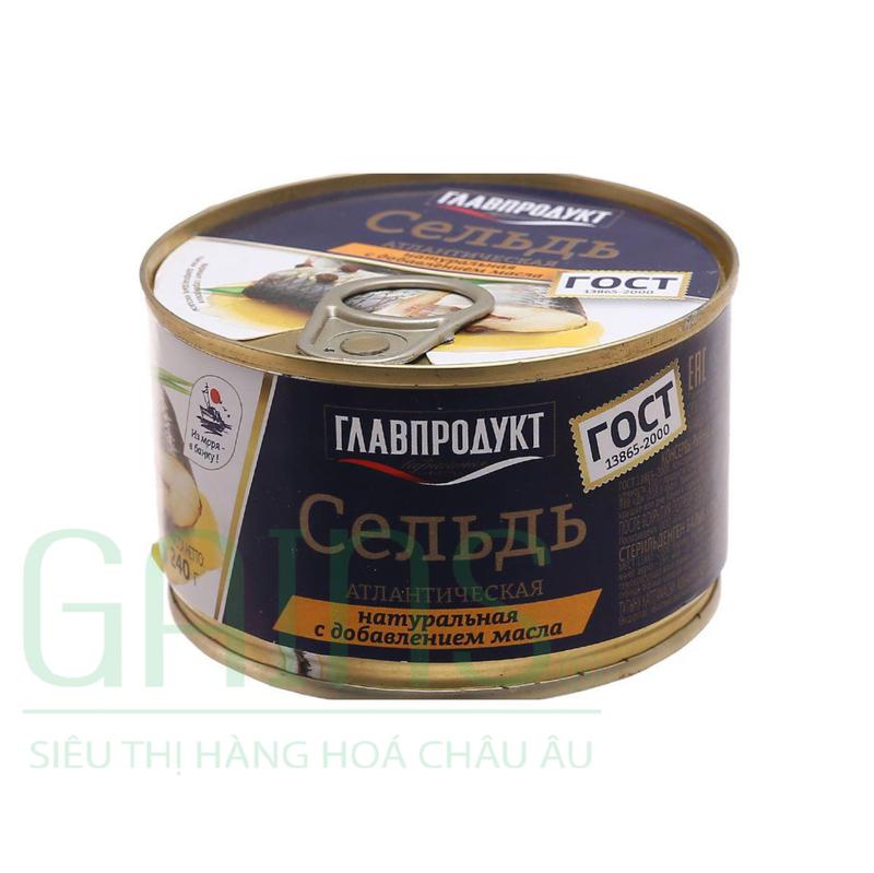 Cá trích đại tây dương đóng hộp Glavproduct 240g 