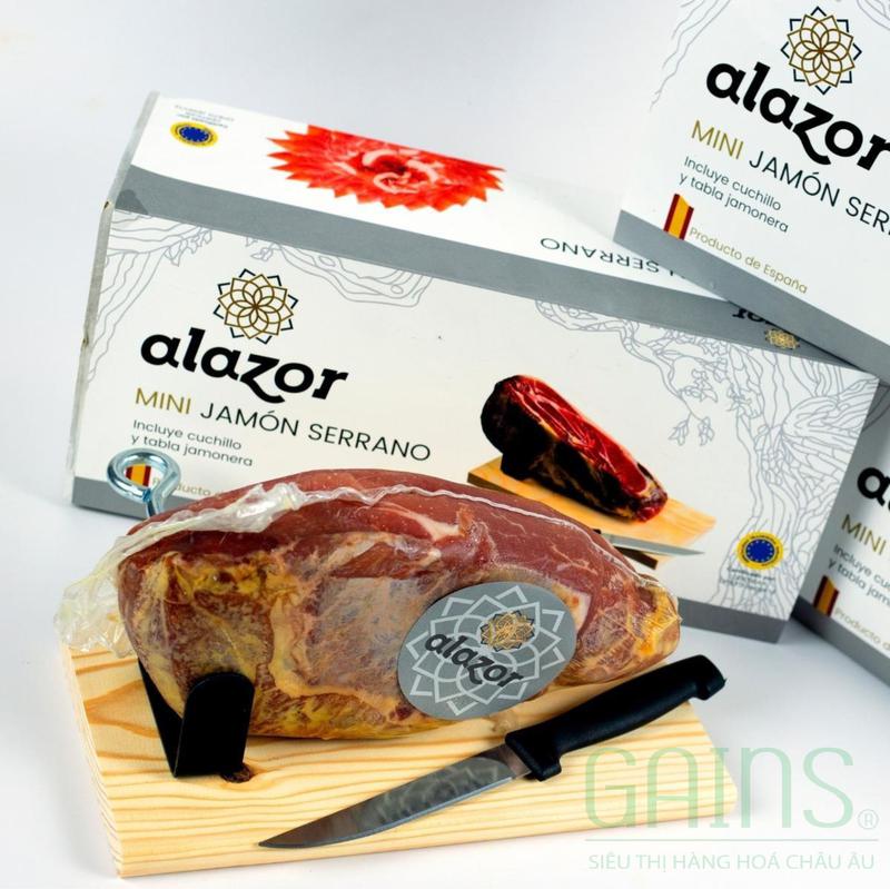 THỊT ĐÙI HEO MUỐI ALAZOR MINI JAMON SERRANO - 1kg