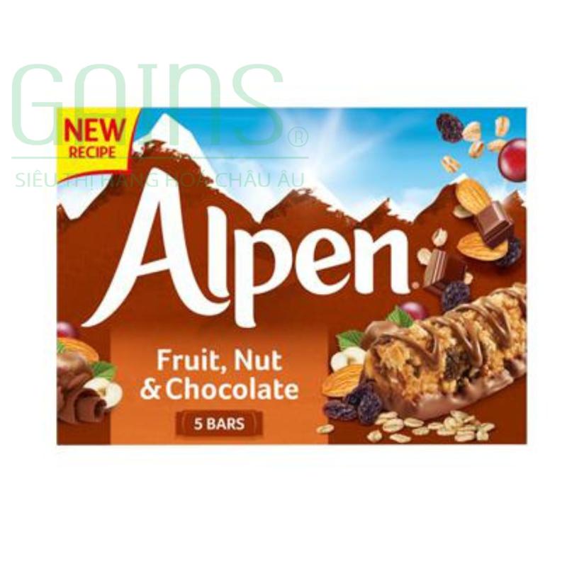 Ngũ cốc ăn sáng thanh chocolate Alpen 145 gram