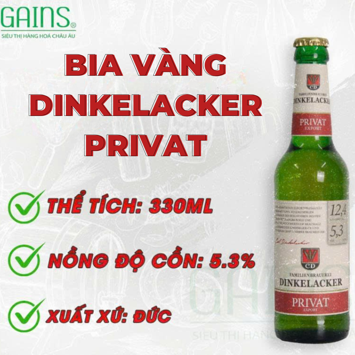 Bia Vàng Dinkelacker Privat