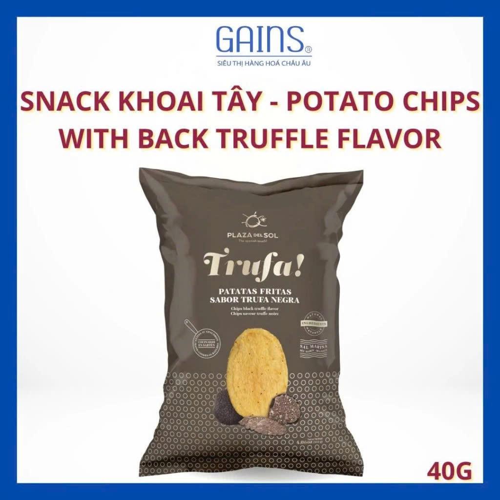 Snack khoai tây - Plaza del Sol - Potato Chips with Black Truffle Flavor