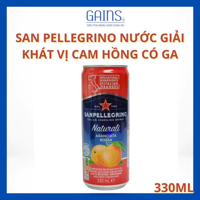 Nước Cam Hồng Có Ga Sanpellegrino Ý 