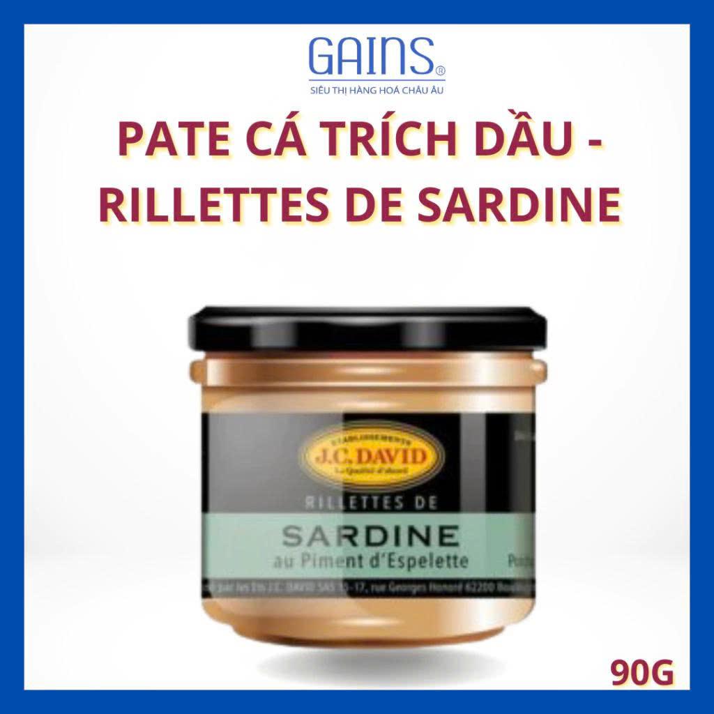 Pate cá trích dầu - Rillettes De Sardine aux Piment d’Espelette (90G) - J.C.David