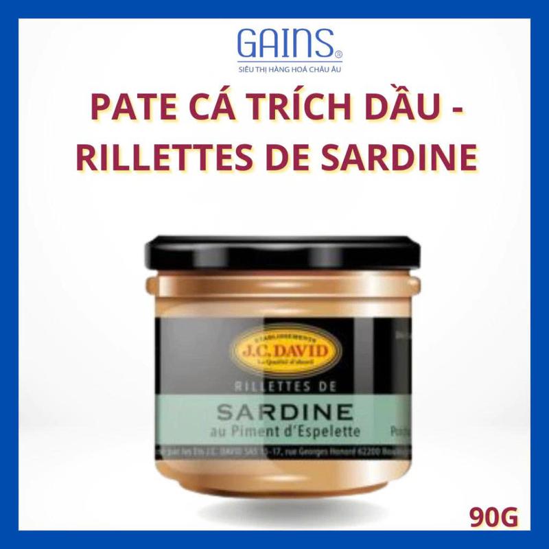 Pate cá trích dầu - Rillettes De Sardine aux Piment d’Espelette (90G) - J.C.David
