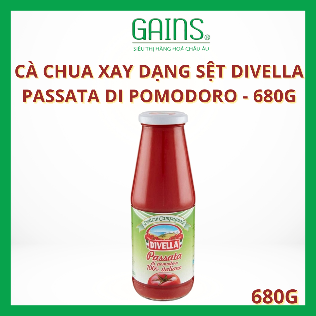 Cà Chua Xay Dạng Sệt Divella Passata Di Pomodoro - 680g ( không hạt)