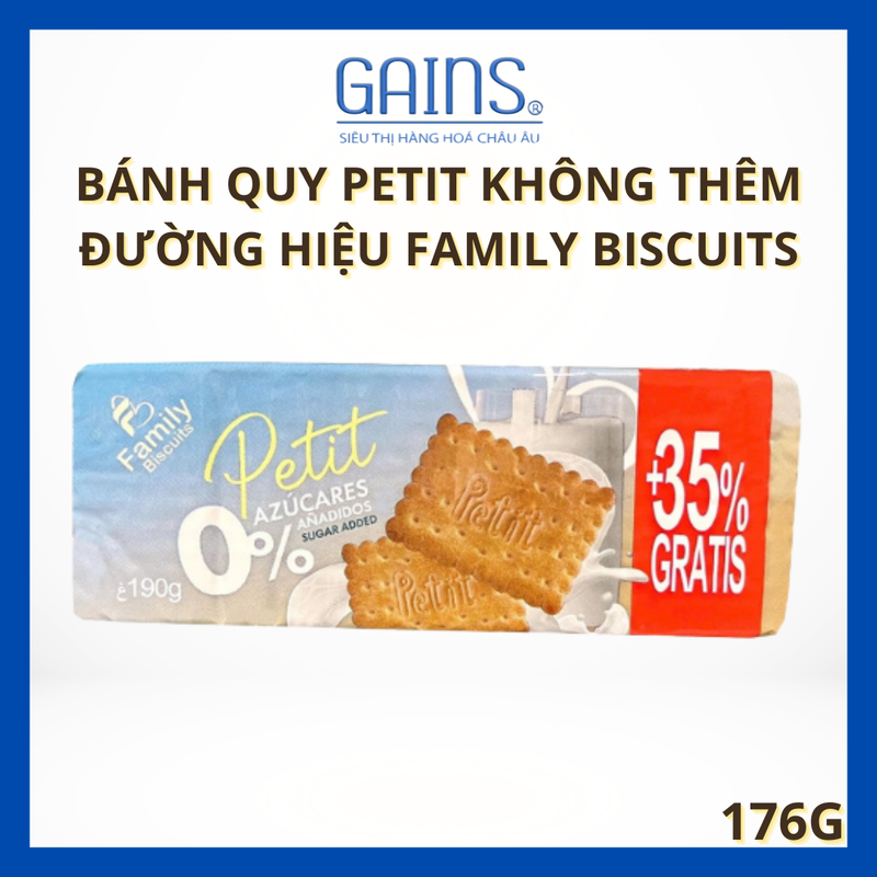BÁNH QUY PETIT KHÔNG THÊM ĐƯỜNG FAMILY BISCUITS 190G