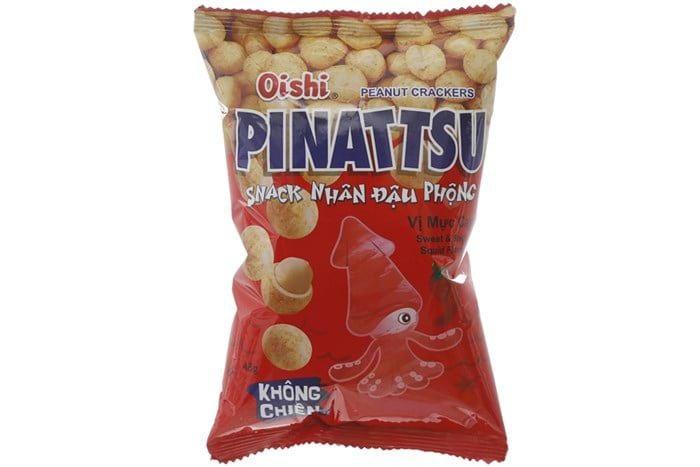 Snack Nhân Đậu Phộng Vị Mực Cay Oishi 