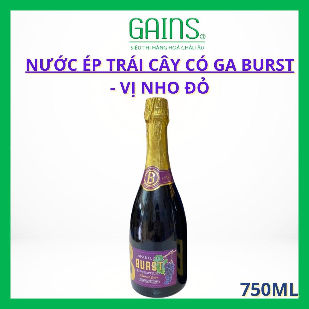 Nước Ép Trái Cây Có Ga BURST Vị Nho Đỏ 
