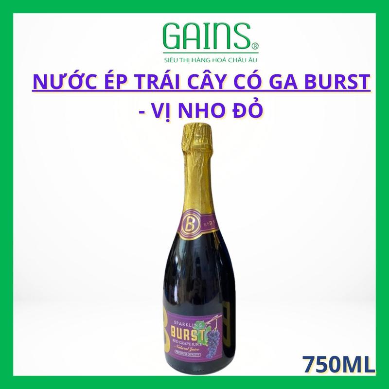 Nước Ép Trái Cây Có Ga BURST Vị Nho Đỏ 