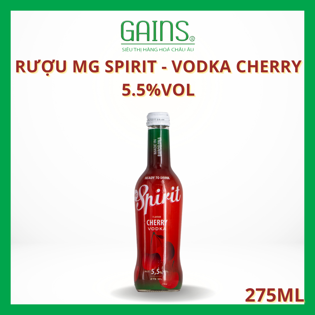 Rượu MG Spirit - Vodka Cherry 5.5%vol 275ml (24 chai/thùng)